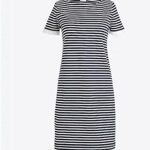 J. Crew Factory striped dress navy small